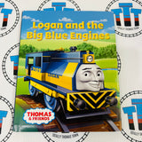 Logan and the Big Blue Engines Set with Trains and Book (See Notes) Wooden - Used
