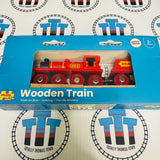 Big Red Engine with Track and Buffer BIGJIGS Rail Wooden - New in Box