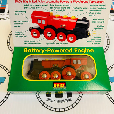 BRIO 33223 Mighty Red Action Locomotive Wooden - New