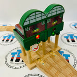 Logan and the Big Blue Engines Set with Trains and Book (See Notes) Wooden - Used