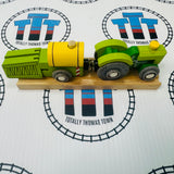 Tractor and Crop Sprayer with Track BIGJIGS Rail Wooden - New no Box