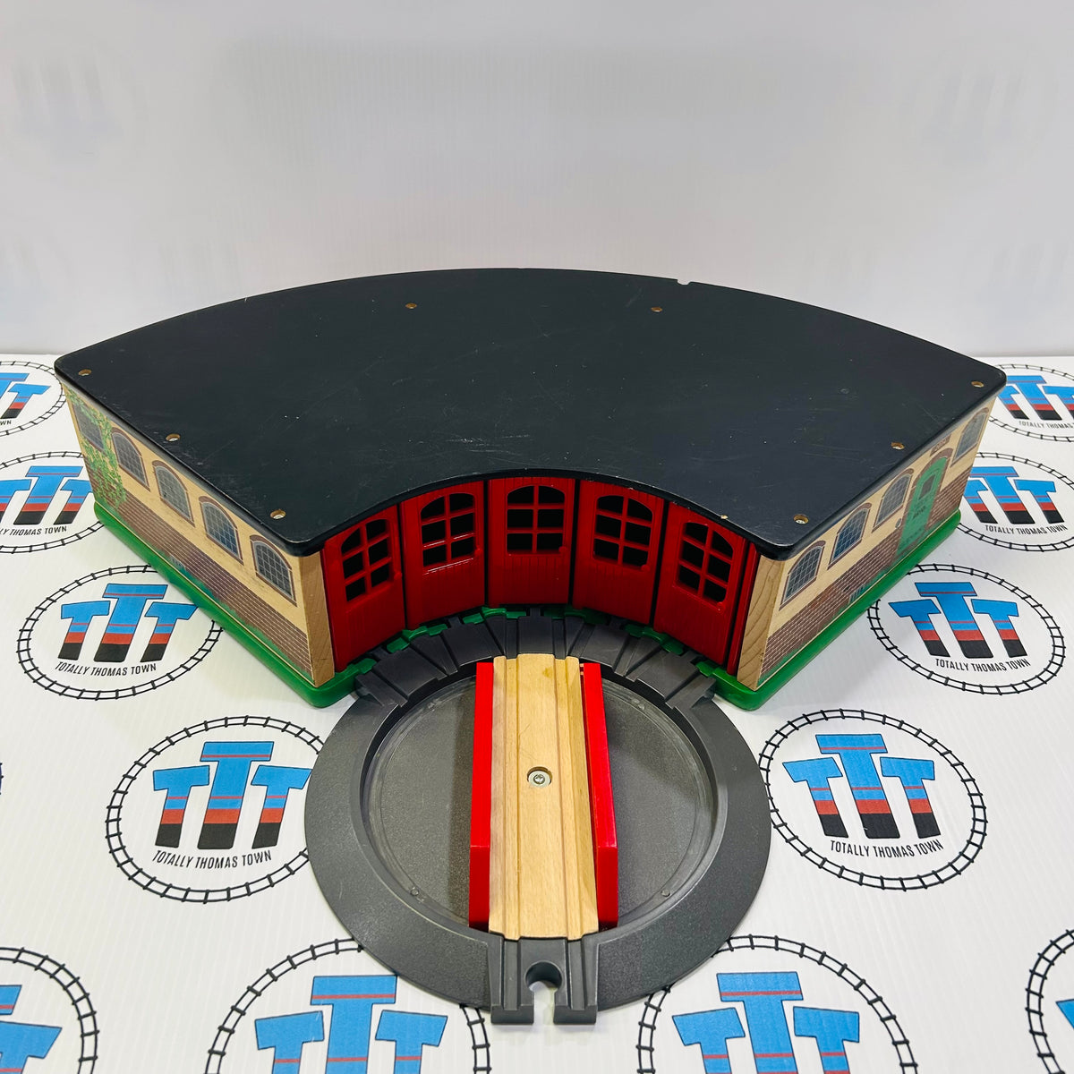 Track Brio Turntable Roundhouse Wooden Train Track Accessories