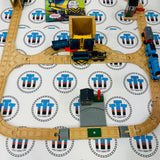 Logan and the Big Blue Engines Set with Trains and Book (See Notes) Wooden - Used