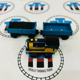 Logan and the Big Blue Engines Set with Trains and Book (See Notes) Wooden - Used