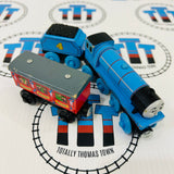 Logan and the Big Blue Engines Set with Trains and Book (See Notes) Wooden - Used