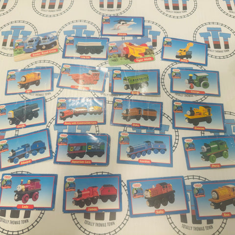 Wooden Railway 21 Character Cards Fair Condition (Bent) - Used