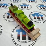 Big Green Engine with Track and Buffer BIGJIGS Rail Wooden - New in Box