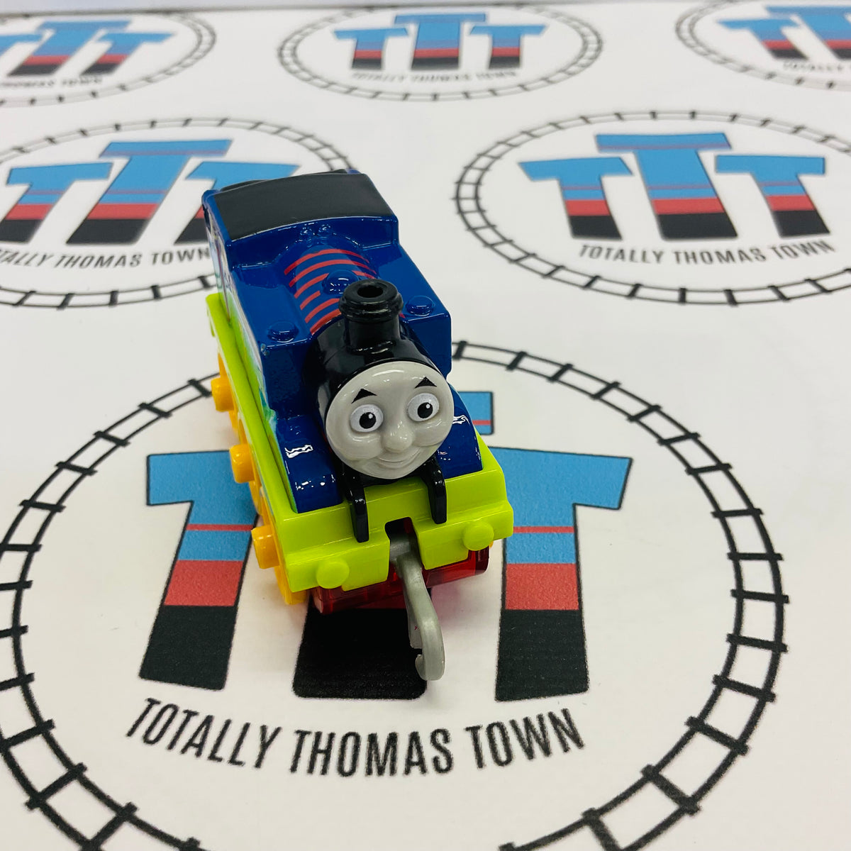 Warren Thomas チタンブルー マネークリップ ダマスカス柄 Rainbow Thomas Matte Paint (2020 Mattel) Used - Push Along