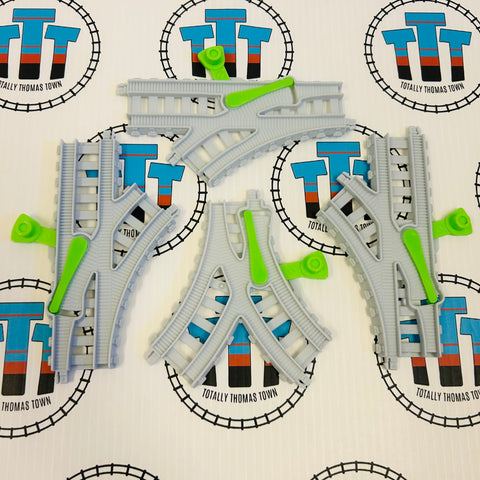 Grey & Green Switch Pack 4 Pieces Trackmaster Revolution - Used