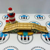 Lighthouse & Drawbridge with Lights and Sound Good Condition Wooden - Used