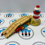 Lighthouse & Drawbridge with Lights and Sound Good Condition Wooden - Used