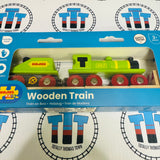 Big Green Engine with Track and Buffer BIGJIGS Rail Wooden - New in Box