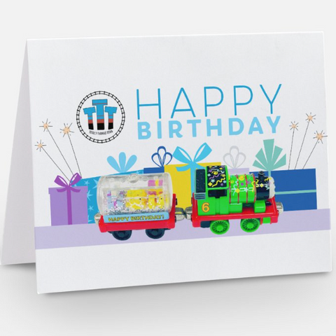 Totally Thomas Town Happy Birthday Card with Envelope - Percy and Tanker