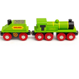 Big Green Engine with Track and Buffer BIGJIGS Rail Wooden - New in Box