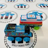 Happy Birthday Thomas with Cake Cargo Car with Sound (Thomas Wood Mattel) Good Condition Wooden - Used