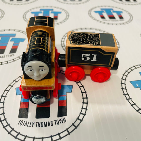 Hiro and Tender (Thomas Wood Unpainted Mattel) Good Condition Wooden - Used