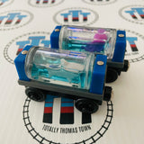 Aquarium Cars Round with Shark and Squid (Learning Curve) Blue or Clear Water Good Condition Wooden - Used