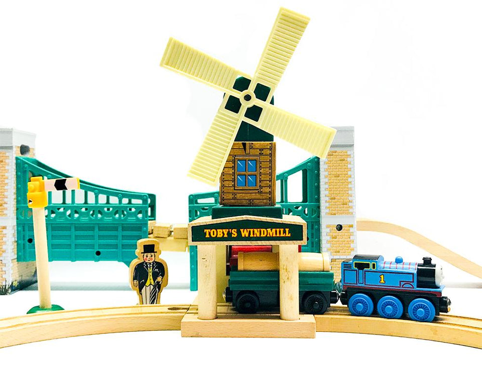 WOODEN TRAINS, TRACKS, STATIONS &amp; BRIDGES