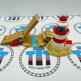 Phare et pont-levis avec sons et lumières n° 3 (le son du pont ne s'active pas toujours) en bois - Occasion