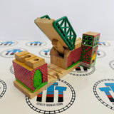 Lifting Bridge #10 Chipped No Roof/Signs (Stiff to Turn) Wooden - Used