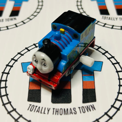 Thomas with Leaves Eyes Right Peeling Stickers Capsule Plarail Wind Up - Used