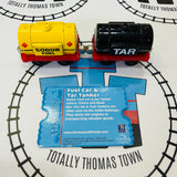Sodor Fuel Car & Tar Tanker (2003) with Character Card Fair Condition Used - Take Along