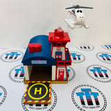 Harold's Heliport with Helipad Lights and Sound Noisy #1 Wooden - Used