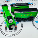 Flying Scotsman avec 2 tenders #6 (Learning Curve 1999) Peinture écaillée rare en bois - Occasion