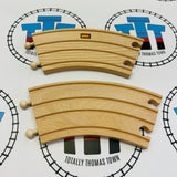 33398 Long Double Curved Track #2 Small Marks/Chips Used - BRIO