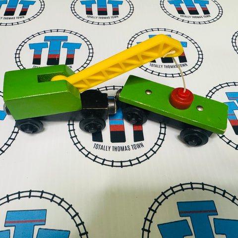Breakdown Train & Flatbed (Learning Curve 1996) Rare Good Condition Wooden - Used