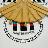 Roundhouse with Marked/Glued Splitter #4 Chipped Track Wooden - Used