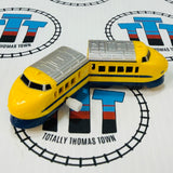 Doctor Yellow Blue Set Class 922 T3 Shinkansen with Rear Car Capsule Plarail Wind Up - Used