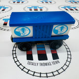 Blue Cow Car with Sound (Learning Curve 2003) chipping paint Wooden - Used