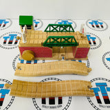 Lifting Bridge with Slightly Stained Ascending Track #1 Clickity Clack Wooden - Used