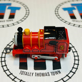 James Newer Face Red Wheels Pull Along Capsule Plarail - Used