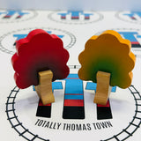 Red and Orange Trees with Stands (1996) Wooden - Used