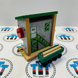 Sodor Log Loader with Log Car (2003) and 3 Logs (Learning Curve) #1 Wooden - Used