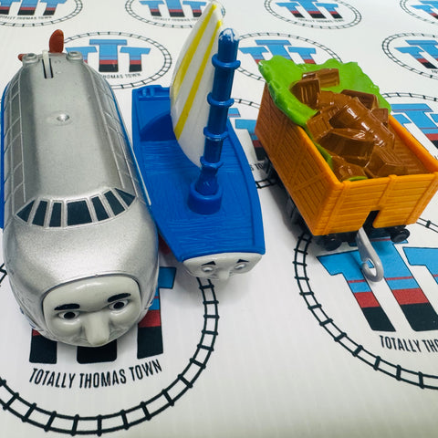Hugo, Skiff and Orange Cargo Car (2016) Used - Trackmaster Revolution