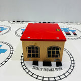 BRIO 33365 Engine Shed no Switch Fair Condition Marked/Stained Wooden - Used