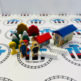 A Day at "The Works" Set #1 (Writing On ALL Trains, Stations, Track, Accessories) Missing Signals/Red House Peeling Sticker Wooden - Used