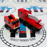 Fire Station #1 Good Condition with Fire Truck & Fire Train (2003) Wooden - Used