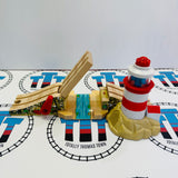 Lighthouse & Drawbridge with Lights and Sound #5 (Bridge Sound Doesn’t Always Activate) Wooden - Used
