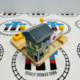 Deluxe Railroad Crossing with Lights and Sound #3 Fair Condition Chipping Paint Wooden - Used
