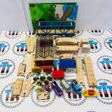 A Day at "The Works" Set #1 (Writing On ALL Trains, Stations, Track, Accessories) Missing Signals/Red House Peeling Sticker Wooden - Used