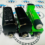 Flying Scotsman with 2 Tenders #8 (Learning Curve 1999) Fair Condition Chipping Paint Wooden - Used