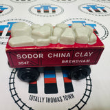 Red China Clay Car (Learning Curve 1997) Rare Chipped Piece Wooden - Used