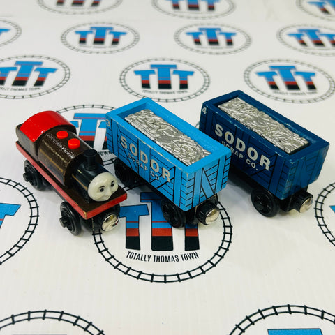 Bertram with Scrap Cars (Learning Curve 2001) Wooden - Used