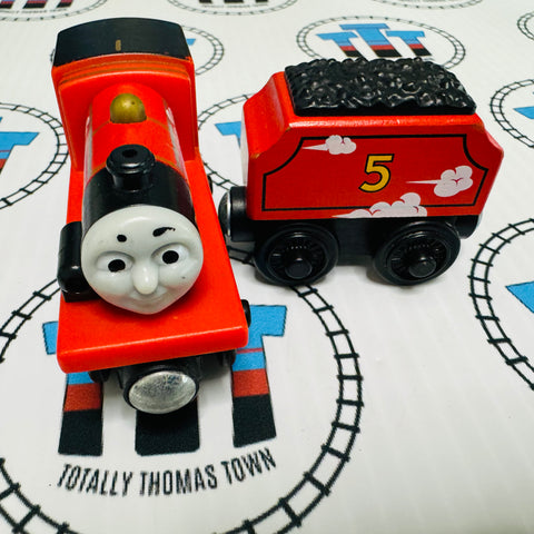 James & Tender Roll and Whistle (Mattel) Sound is Fuzzy Wooden - Used