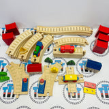 T.C. Timber Town and Country Railplay Set Generic Missing a few Pieces Wooden - Used