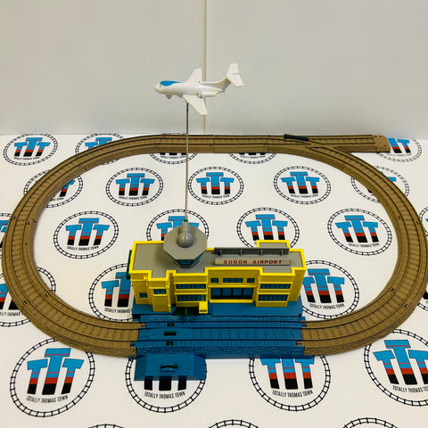 Thomas and Jeremy at Sodor Airport Set (Missing Buffer/Modified) Used - Trackmaster